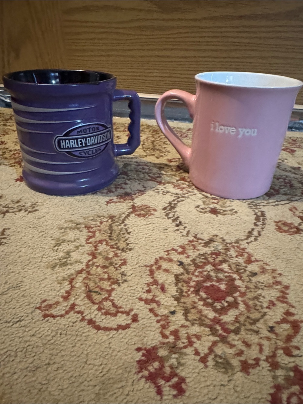 Harley-Davidson Purple Ceramic Coffee Mug with Raised Logo